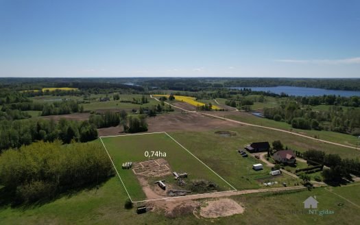 Sklypas su statybos leidimu ir vaizdu į ežerą